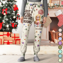 Reading, Gift For Women, Happy - Just A Girl Who Loves Book Birth Month Flower - Personalized Sweatpants