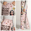 Reading, Gift For Women, Happy - Just A Girl Who Loves Book Birth Month Flower - Personalized Sweatpants
