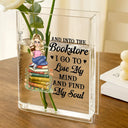 Gift For Yourself, Gift For Women, Reading, Happy, Gift For Men - Just A Girl Who Loves Books - Personalized Acrylic Book Vase