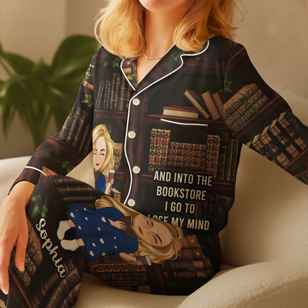 Happy,Reading,Gift For Yourself,Gift For Women - Just A Girl Who Loves Books - Personalized Satin Pajama Set