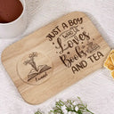 Gift For Yourself,Gift For Women,Gift For Men,Happy,Reading - Just A Girl Who Loves Books And Coffee - Personalized Serving Board With Cup Holder