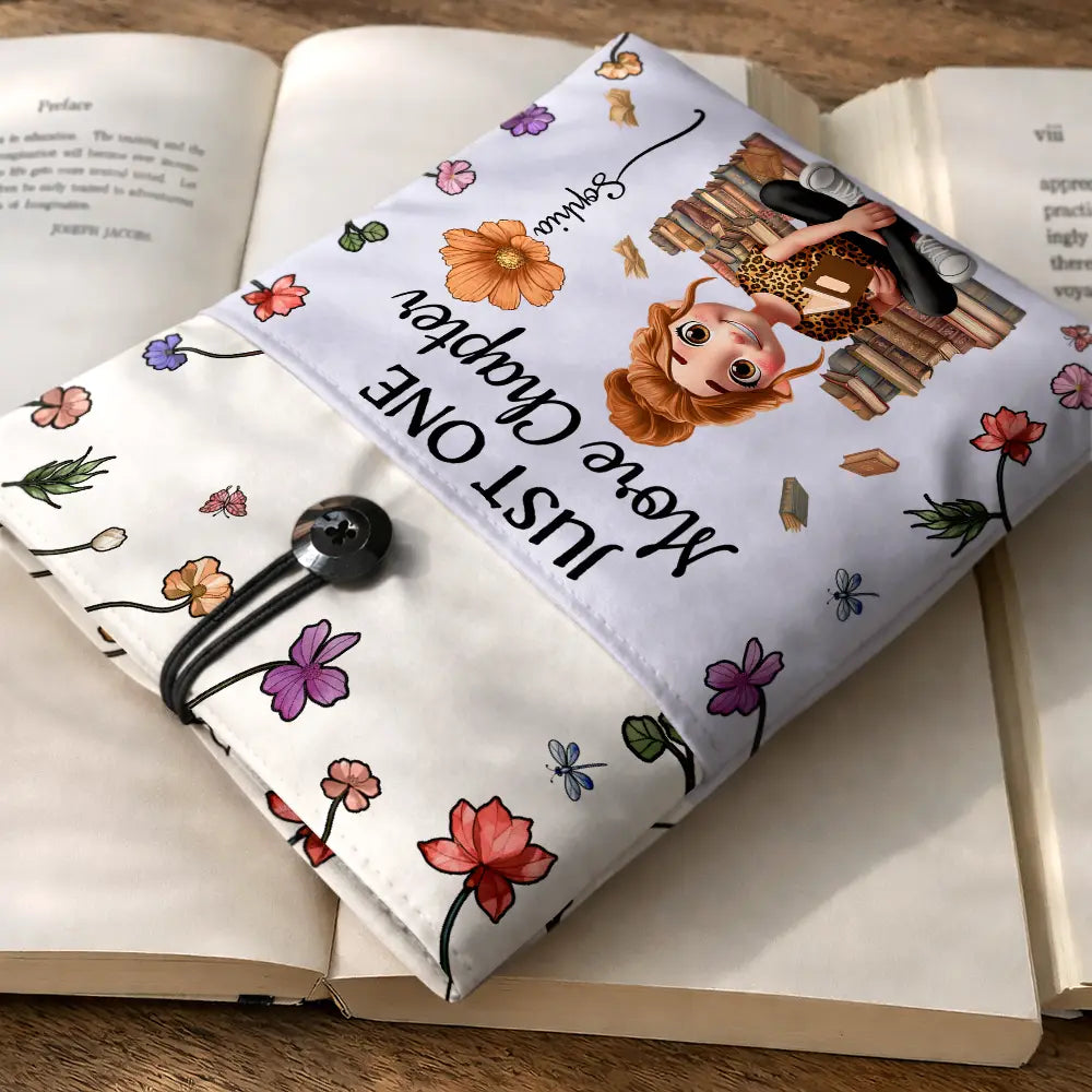 Reading, Gift For Yourself, Gift For Women, Happy - Just A Girl Who Loves Books Birth Month Flower - Personalized Book Sleeve