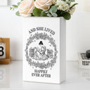 Gift For Yourself, Gift For Women, Reading, Happy - Just A Girl Who Loves Books Chinoiserie Toile 3D Inflated Effect - Personalized Ceramic Book Vase