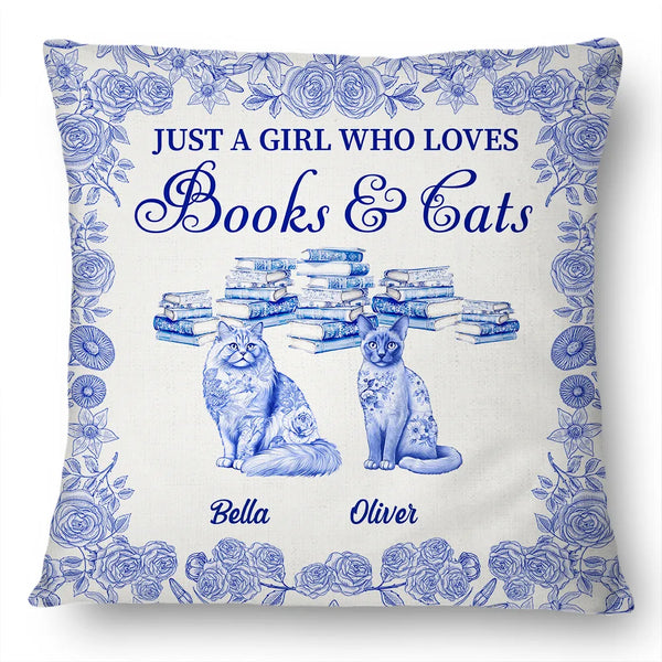 Just A Girl Who Loves Books & Pets Toile De Jouy Pattern - Personalize