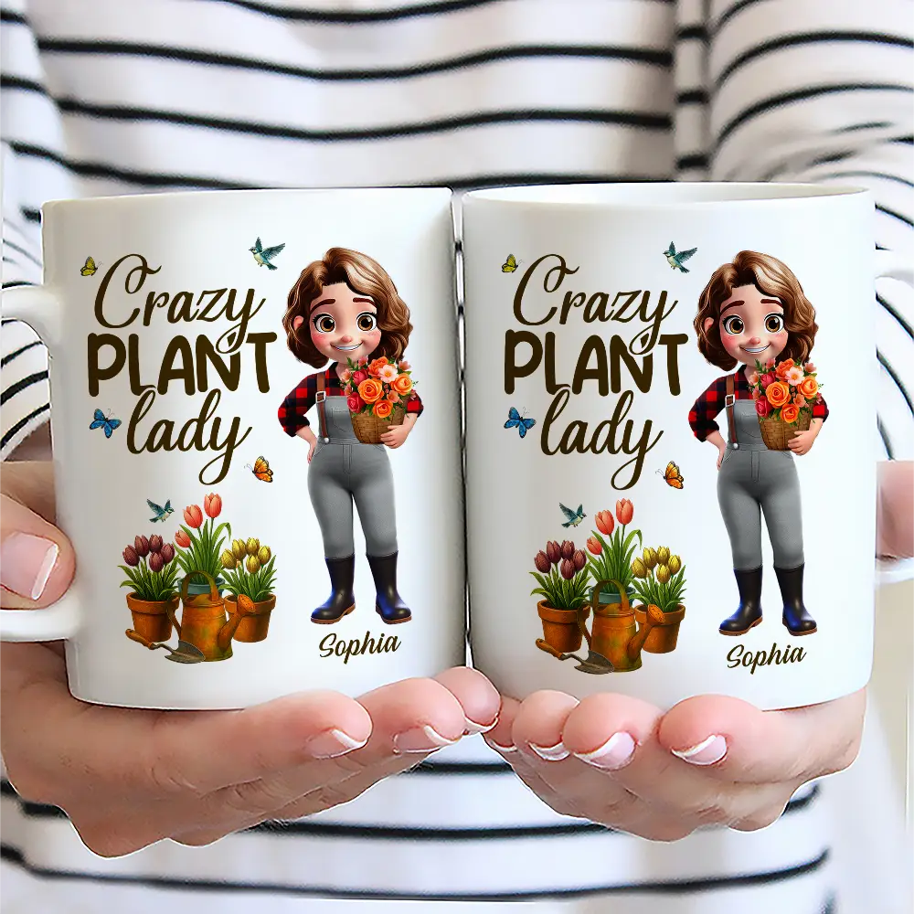 Gardening,Gift For Women,Happy - Just A Girl Who Loves Gardening - Personalized Mug