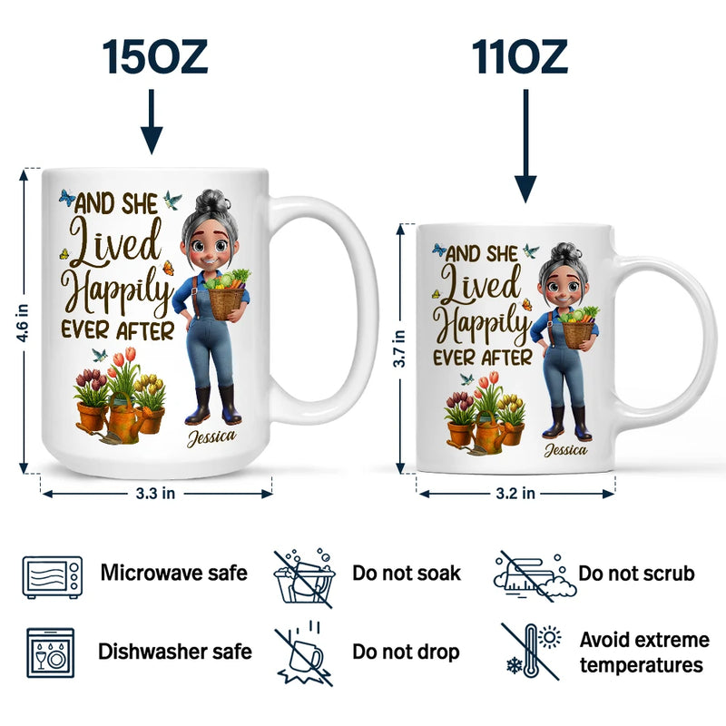 Gardening,Gift For Women,Happy - Just A Girl Who Loves Gardening - Personalized Mug