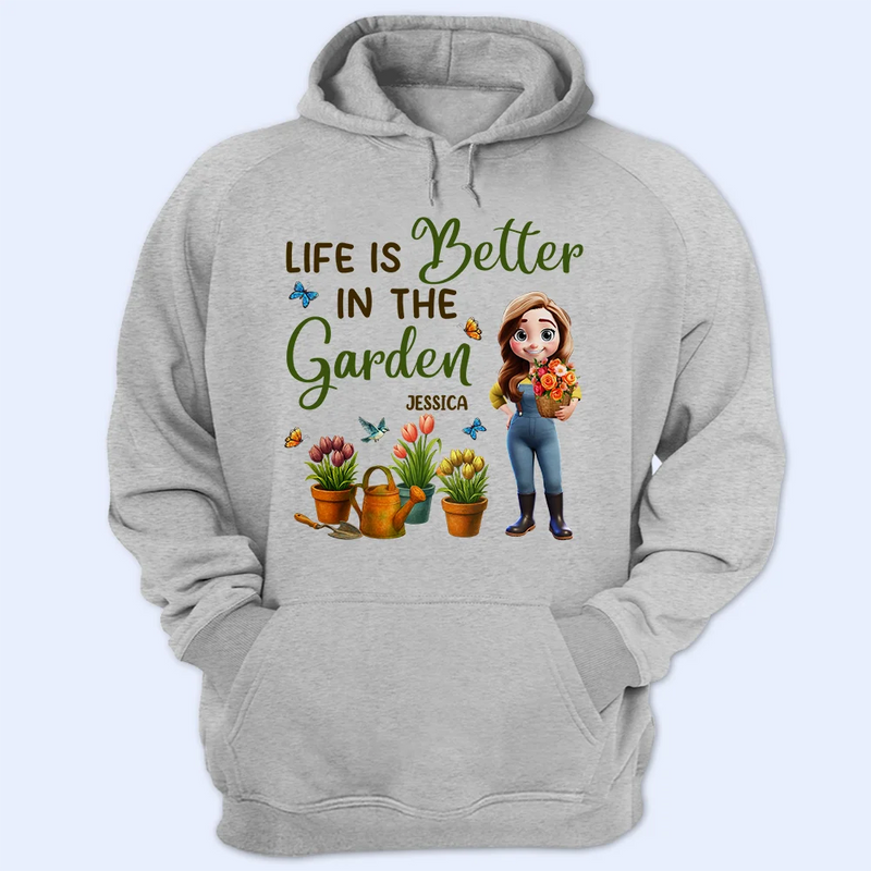 Gardening,Gift For Women,Happy - Just A Girl Who Loves Gardening 3D Effect - Personalized T Shirt