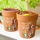Gardening,Gift For Women,Happy,Pet Lovers,Pet Mom,Dog Lovers,Dog Mom - Just A Girl Who Loves Gardening And Dogs - Personalized Plant Pot Ceramic Mug