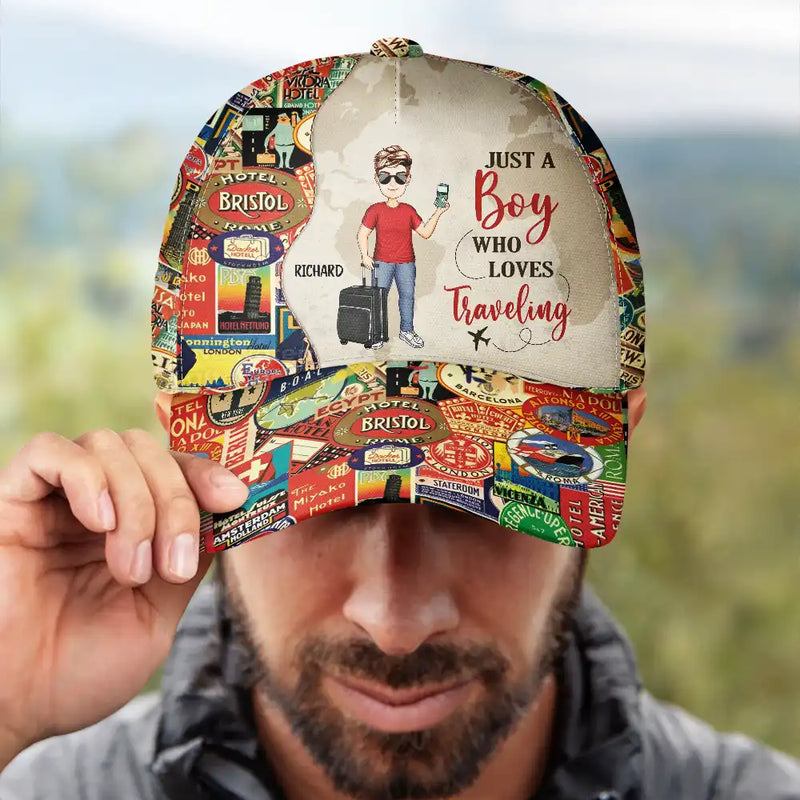 Travel, Gift For Yourself, Happy, Gift For Men, Gift For Women - Just A Girl Who Loves Traveling - Personalized Classic Cap