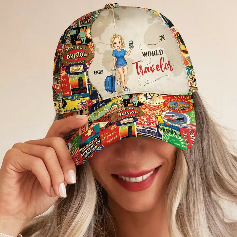 Travel, Gift For Yourself, Happy, Gift For Men, Gift For Women - Just A Girl Who Loves Traveling - Personalized Classic Cap