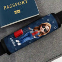 Gift For Yourself,Summer,Travel,Happy,Gift For Women,Gift For Men - Travel Is My Therapy - Personalized Luggage Handle Wrap