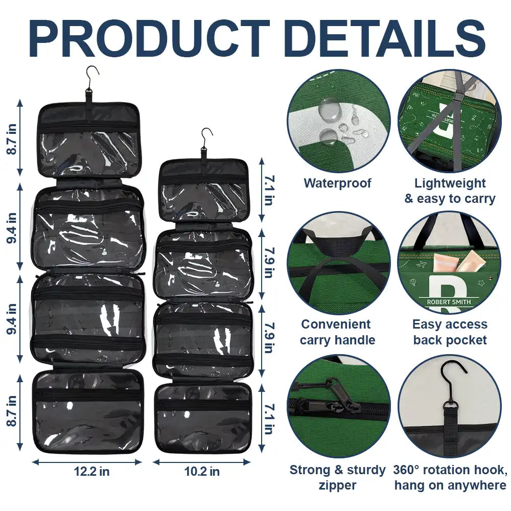 Gift For Women,Gift For Men,Summer,Travel,Gift For Yourself,Happy - Just A Girl Who Loves Traveling 3D Effect - Personalized Toiletry Bag