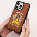Gift For Girlfriend,Gift For Yourself,Gift For Women,Gift For Bestie - Just A Girl Who Loves Yoga - Personalized Leather Flip Wallet Phone Case