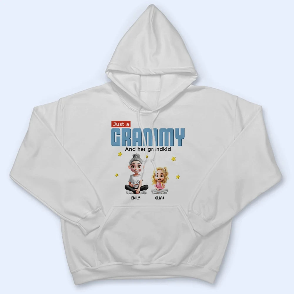 Gift For Grandma,Grandma - Grandkids,Family,Happy - Just A Grandma And Her Grandkids - Personalized T Shirt