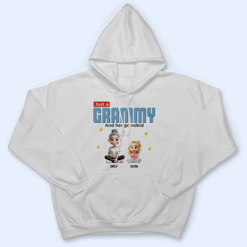 Gift For Grandma,Grandma - Grandkids,Family,Happy - Just A Grandma And Her Grandkids - Personalized T Shirt