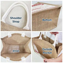 Gift For Yourself, Gift For Women, Summer, Beach, Happy - Just Beachy - Personalized Jute Tote Bag