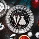 Gift For Couples,Gift For Husband,Gift For Wife,Gift For Boyfriend,Gift For Girlfriend - Just Married - Personalized Rocks Whiskey Glass