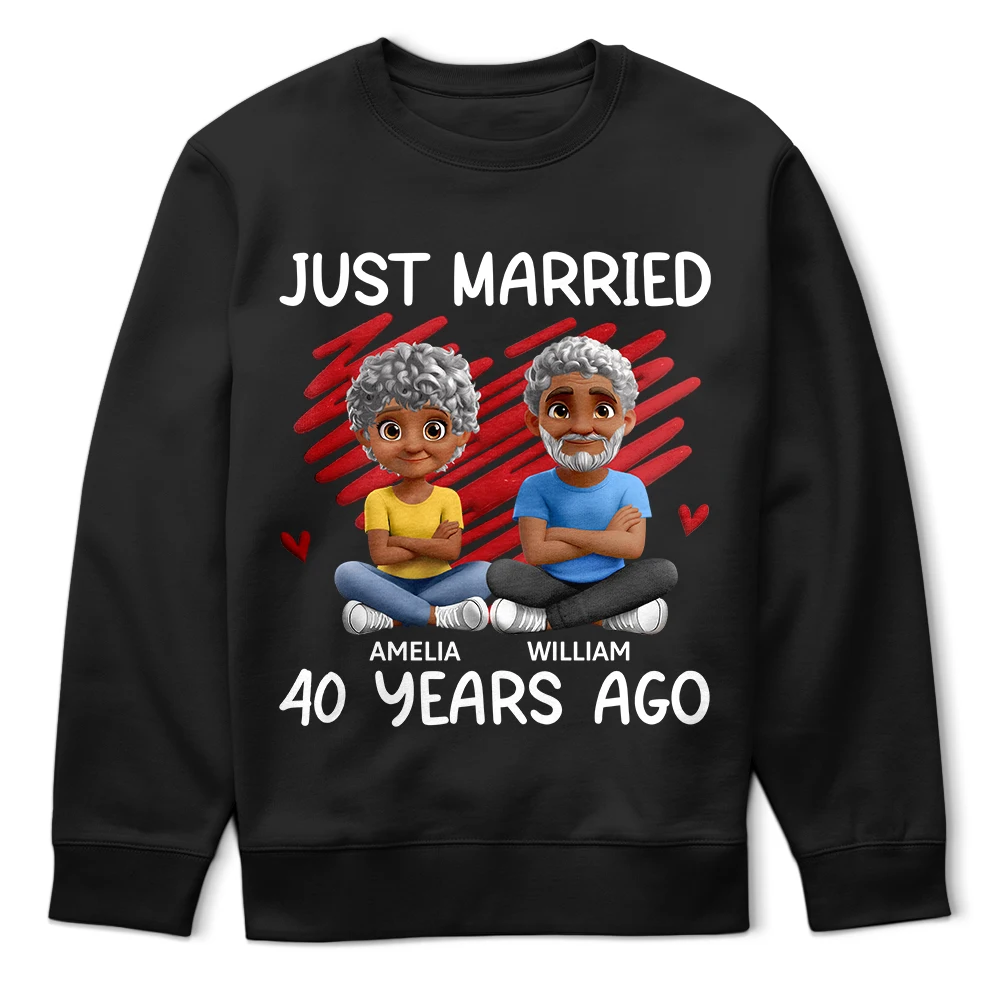 Gift For Couples,Gift For Husband,Gift For Wife,Gift For Boyfriend,Gift For Girlfriend,Funny,Old Couples - Just Married Many Years Ago Couple - Personalized T Shirt