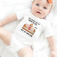 New Mom, New baby, Happy - Just Moved Out My Moms Place - Personalized Baby Onesie