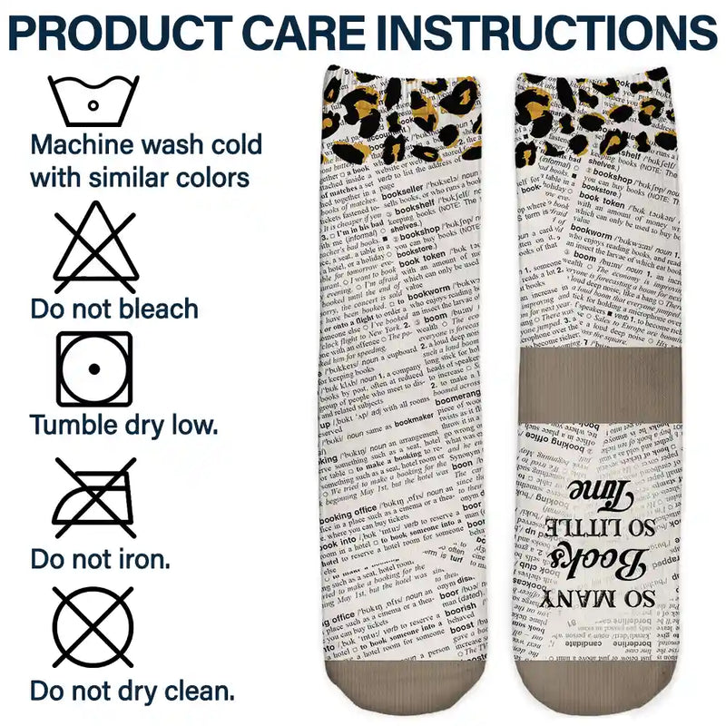 Gift For Yourself,Gift For Women,Reading,Happy,Gift For Men,Christmas - Just One More Chapter - Personalized Socks