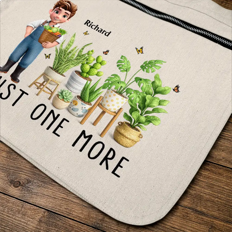 Gift For Women,Gift For Men,Happy,Gardening,Gift For Yourself,Gift For Mother,Gift For Father - Just One More Plants - Personalized Gardening Apron