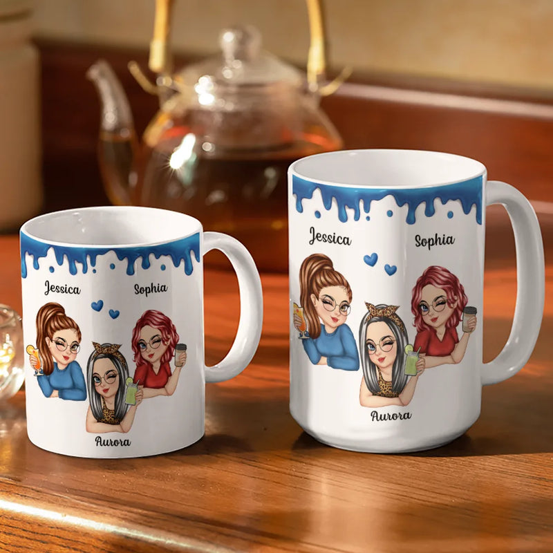 Gift For Bestie, Funny - Just Remember If We Get Caught Funny 3D Bestie - Personalized White Edge-to-Edge Mug