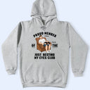 Gift For Father,Gift For Grandpa,Gift For Men,Non-Eng,Vector,Humorous - Just Resting My Eyes Sleeping Man With Dogs - Personalized T Shirt