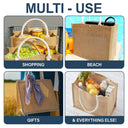 Gift For Women, Gift For Yourself, Beach, Travel, Happy - Ocean Air And Salty Hair - Personalized Jute Beach Bag