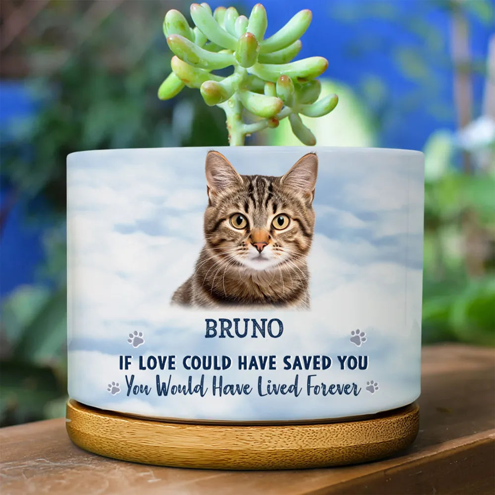 Sentimental, Custom Photo, Pet Lovers, Memorial, Upload Full Photo - Custom Photo I Will Carry You With Me - Personalized Plant Pot