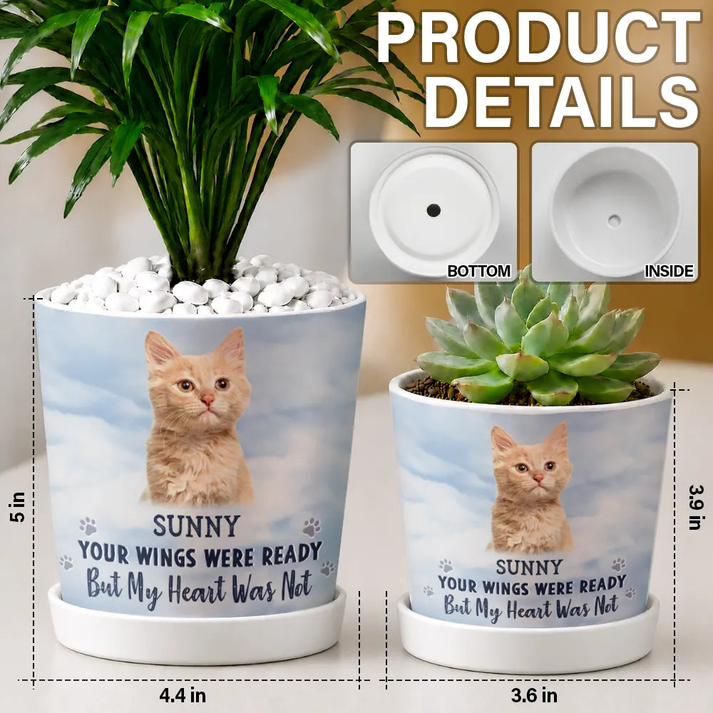 Sentimental, Custom Photo, Pet Lovers, Memorial, Upload Full Photo - Custom Photo I Will Carry You With Me - Personalized Plant Pot