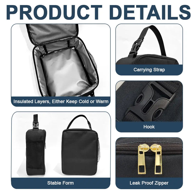 Custom Photo Funny Kid And Name - Personalized Kids Lunch Bag