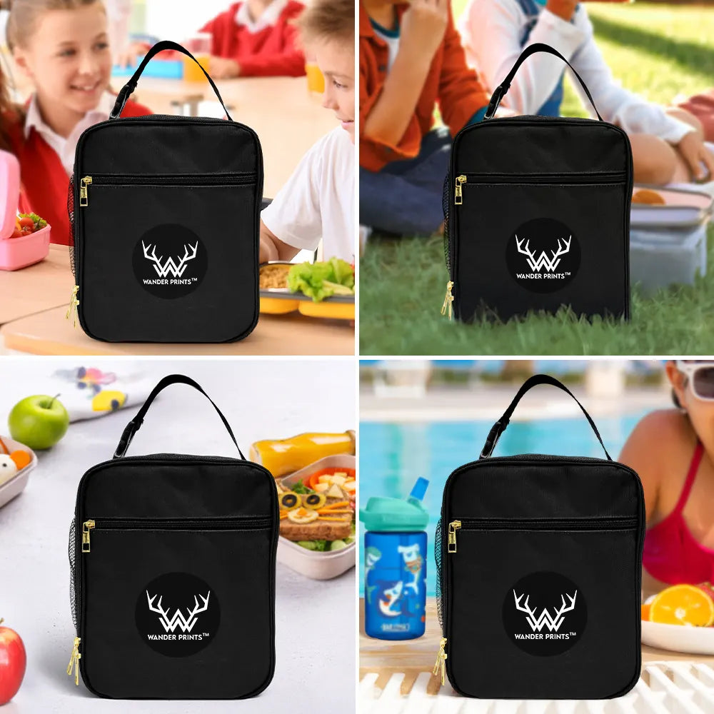 Custom Photo Funny Kid And Name - Personalized Kids Lunch Bag