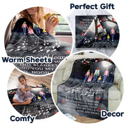 Family - You Never Walk Alone Sending You My Love - Personalized Fleece Blanket, Sherpa Blanket