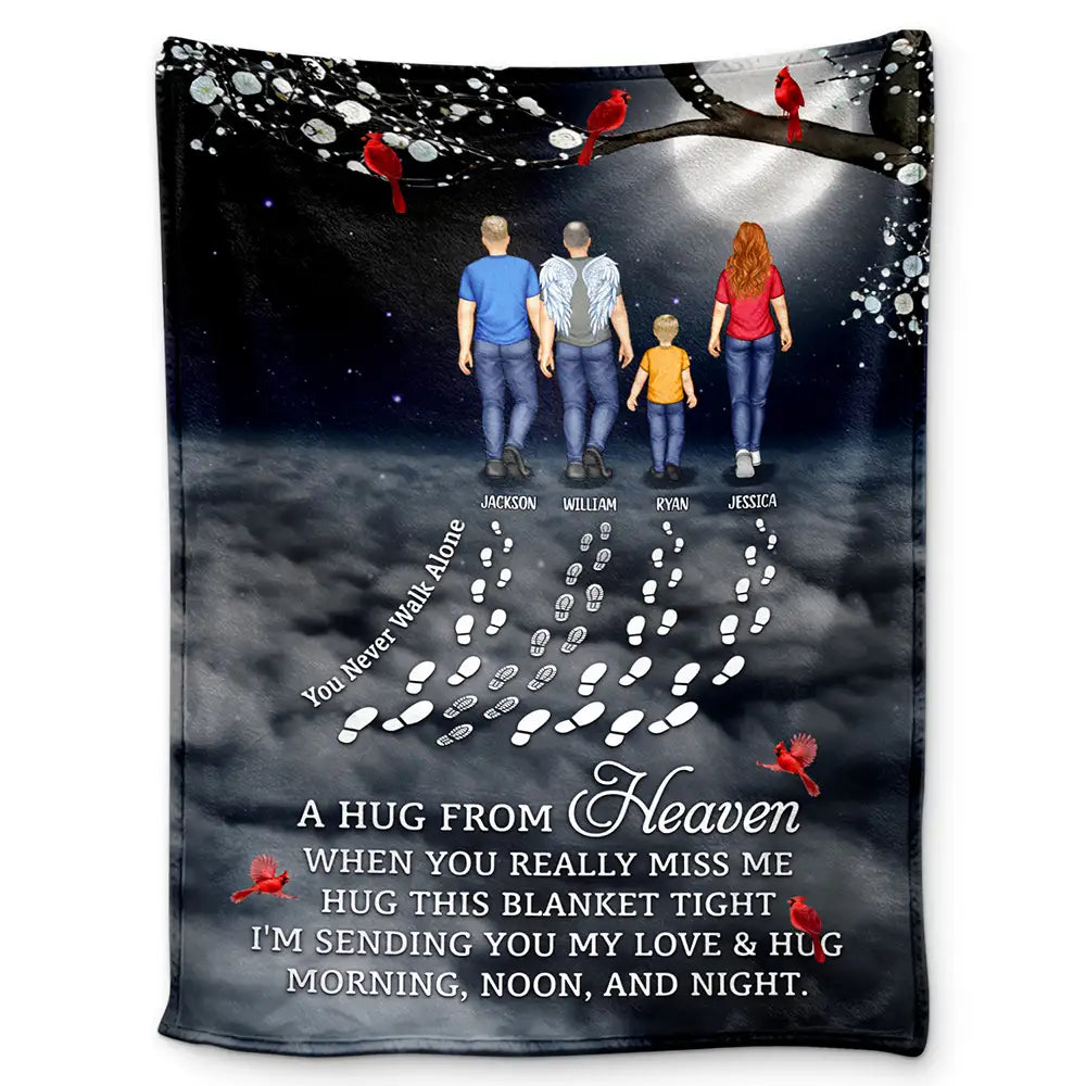 You Never Walk Alone Sending You My Love - Personalized Fleece Blanket, Sherpa Blanket