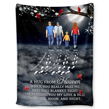 You Never Walk Alone Sending You My Love - Personalized Fleece Blanket, Sherpa Blanket