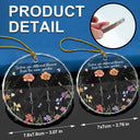 Gift For Sisters - Birth Flower Sisters From The Same Garden - Personalized Circle Glass Ornament