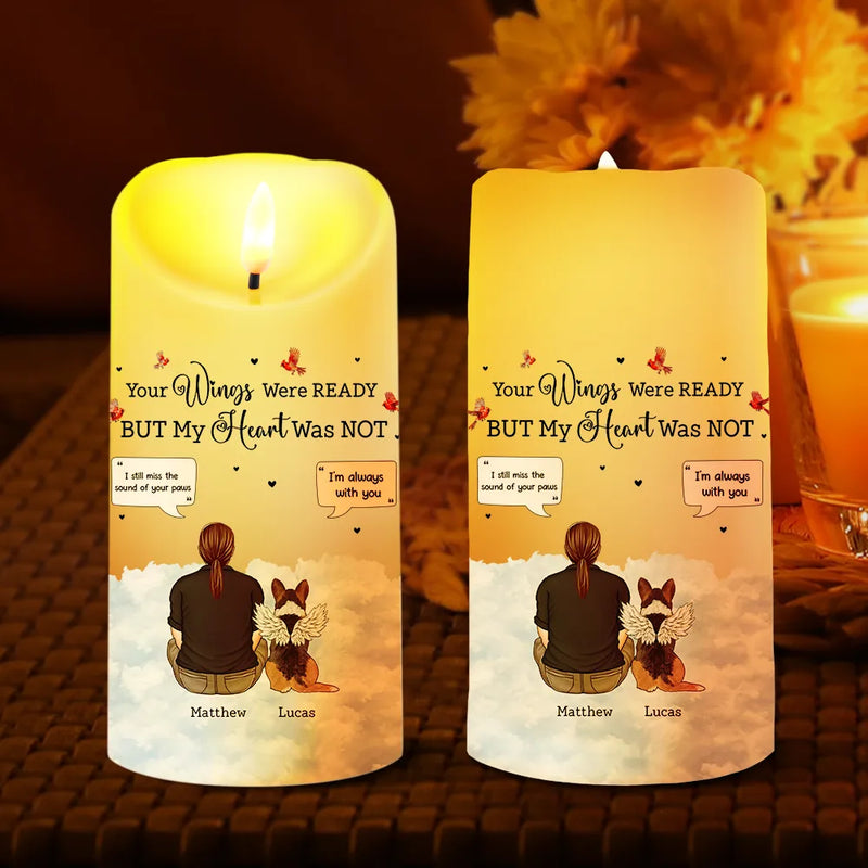 Pet Lovers, Dog Lovers, Cat Lovers - You Were My Favorite Hello And Hardest Goodbye - Personalized Flameless LED Candle