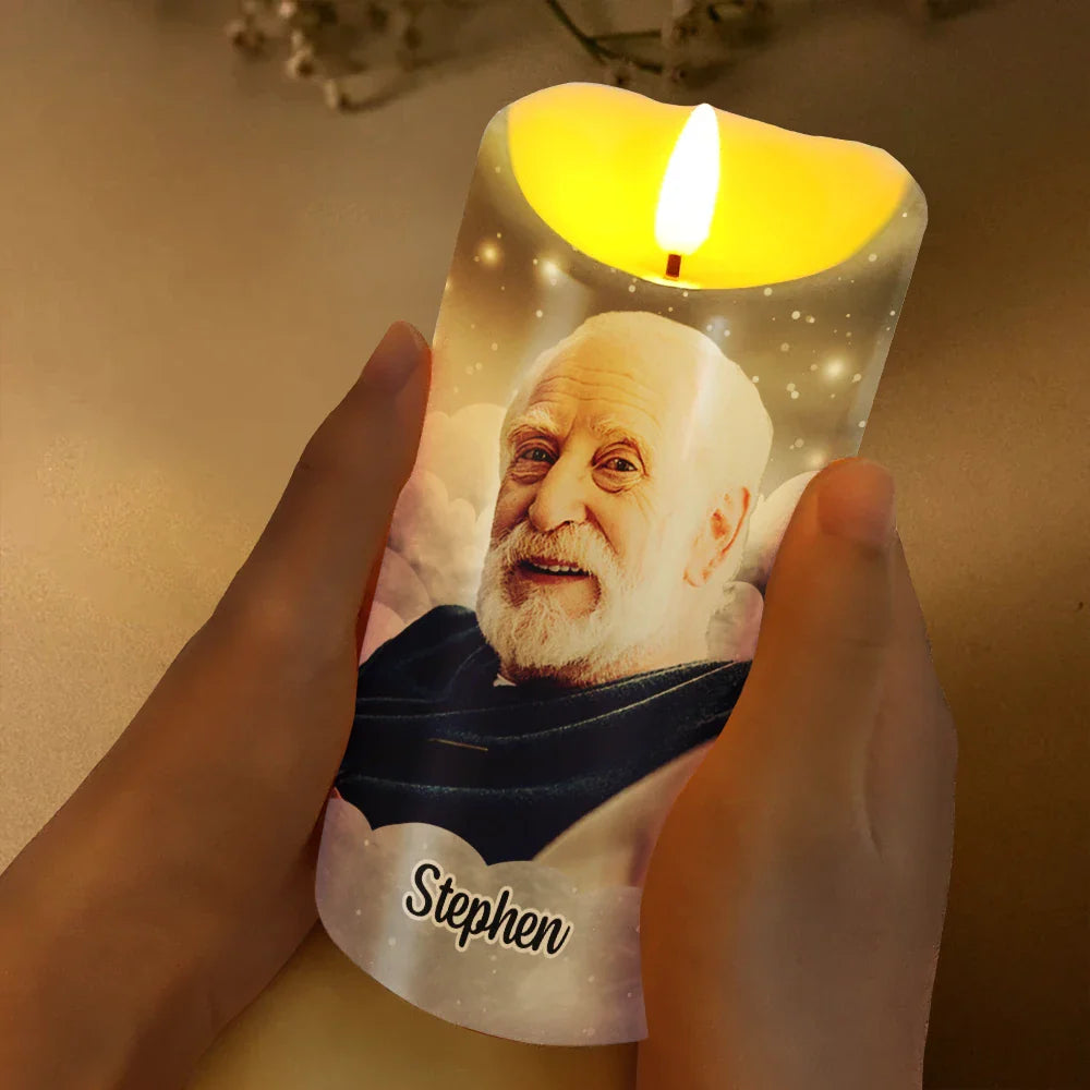 Memorial,Family,Pet Lovers,Sad - Custom Photo The Moment Your Heart Stopped Calendar - Personalized Flameless LED Candle