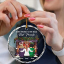 Gift For Bestie - Merry Christmas To A Very Special Best Friend - Personalized Circle Glass Ornament