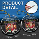 Gift For Bestie - Merry Christmas To A Very Special Best Friend - Personalized Circle Glass Ornament