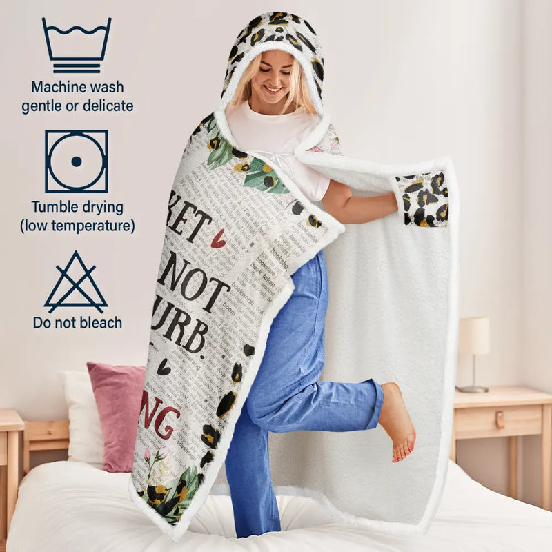 Gift For Yourself - Leopard My Reading Blanket - Personalized Wearable Hooded Blanket