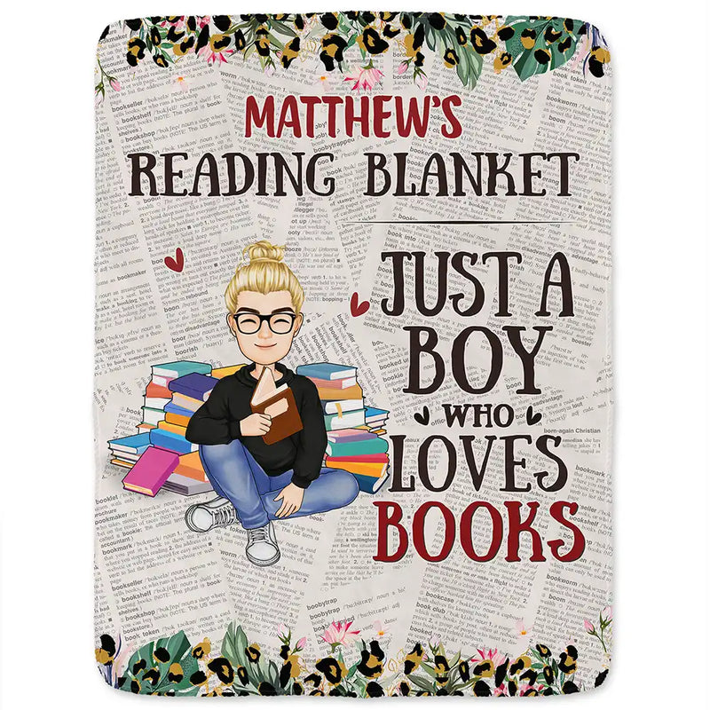 Reading, Gift For Yourself - Leopard My Reading Blanket - Personalized Fleece Blanket, Sherpa Blanket
