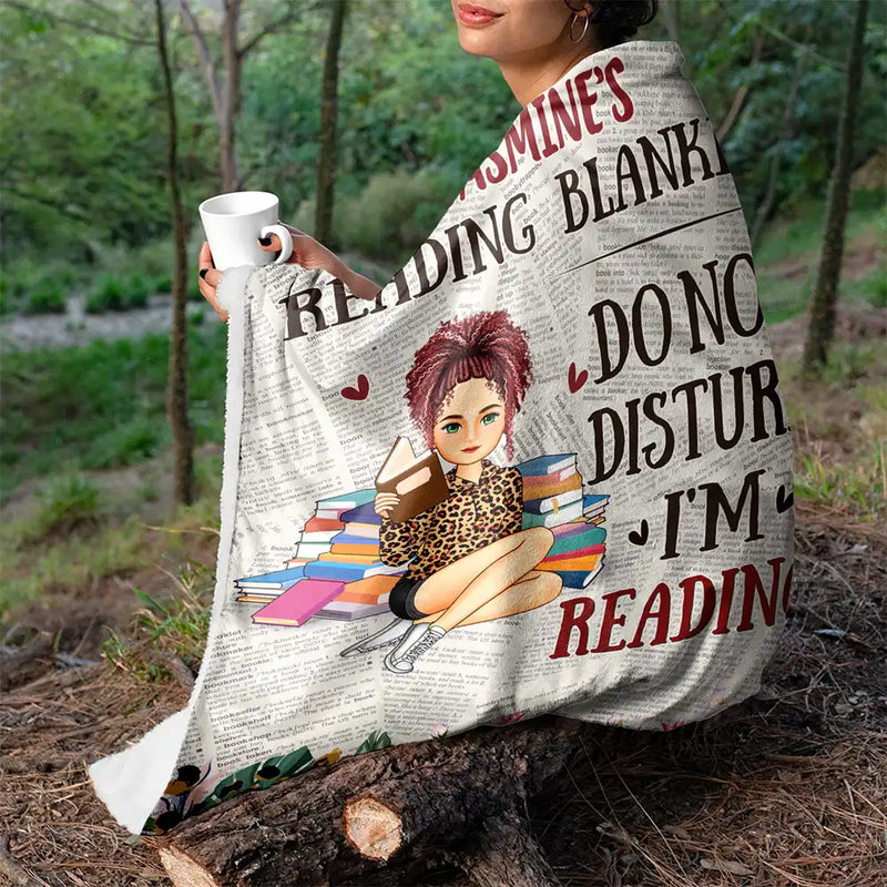 Reading, Gift For Yourself - Leopard My Reading Blanket - Personalized Fleece Blanket, Sherpa Blanket
