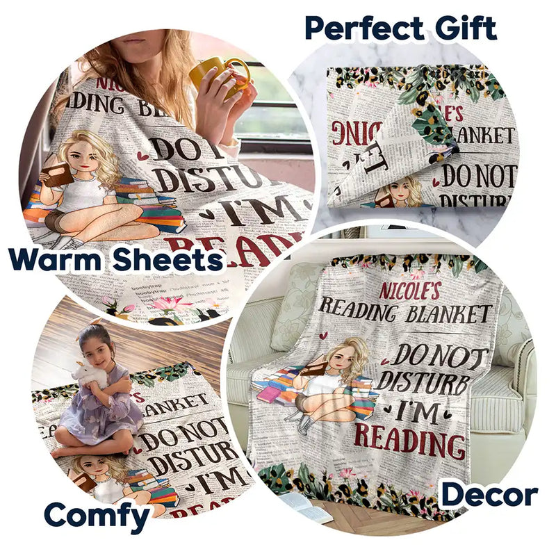 Reading, Gift For Yourself - Leopard My Reading Blanket - Personalized Fleece Blanket, Sherpa Blanket
