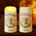 Memorial,Custom Photo,Sad - Custom Photo Your Light Will Always Shine In My Heart - Personalized Flameless LED Candle
