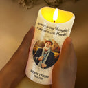 Memorial,Custom Photo,Sad - Custom Photo Your Light Will Always Shine In My Heart - Personalized Flameless LED Candle