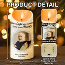 Memorial,Custom Photo,Sad - Custom Photo Your Light Will Always Shine In My Heart - Personalized Flameless LED Candle
