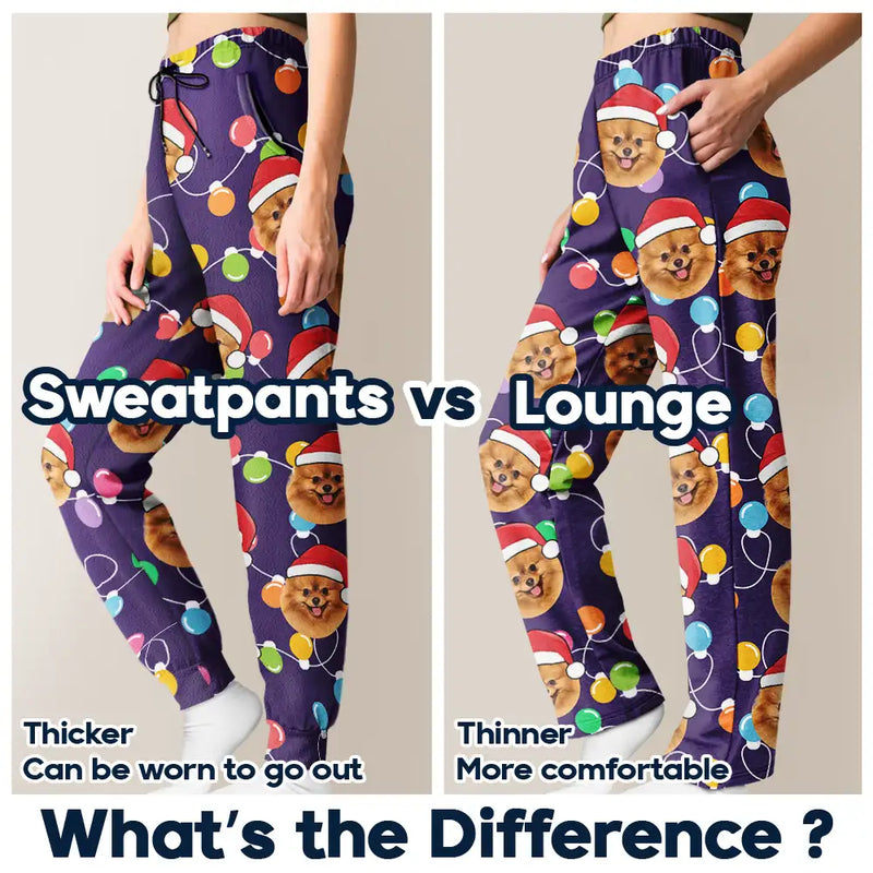 Christmas,Custom Photo,Family,Happy - Custom Photo Funny Family Face - Personalized Pajama Pants