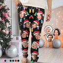 Christmas,Custom Photo,Family,Happy - Custom Photo Funny Family Face - Personalized Pajama Pants