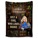 Gift For Yourself, Gift For Women, Gift For Men - Just A Girl Boy Who Loves Books - Personalized Fleece Blanket, Sherpa Blanket